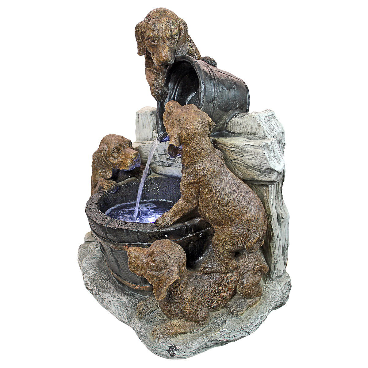 Image Thumbnail for Puppy Pail Pour Garden Fountain
